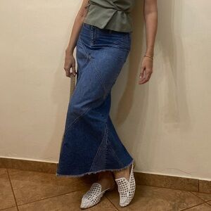 Mossimo Supply Co. Blue Denim Maxi Skirt